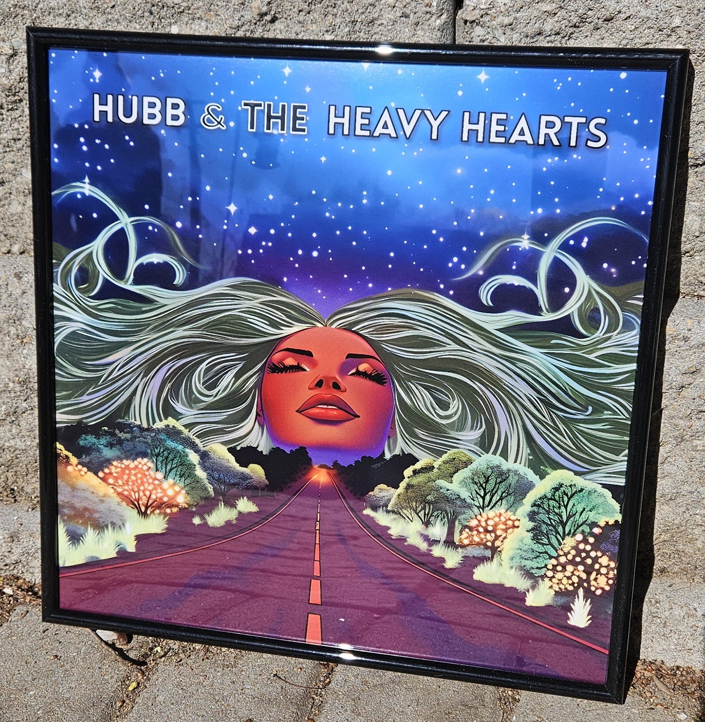 Framed "Hubb and the Heavy Hearts" Vinyl Album in 12.5" PVC Frame