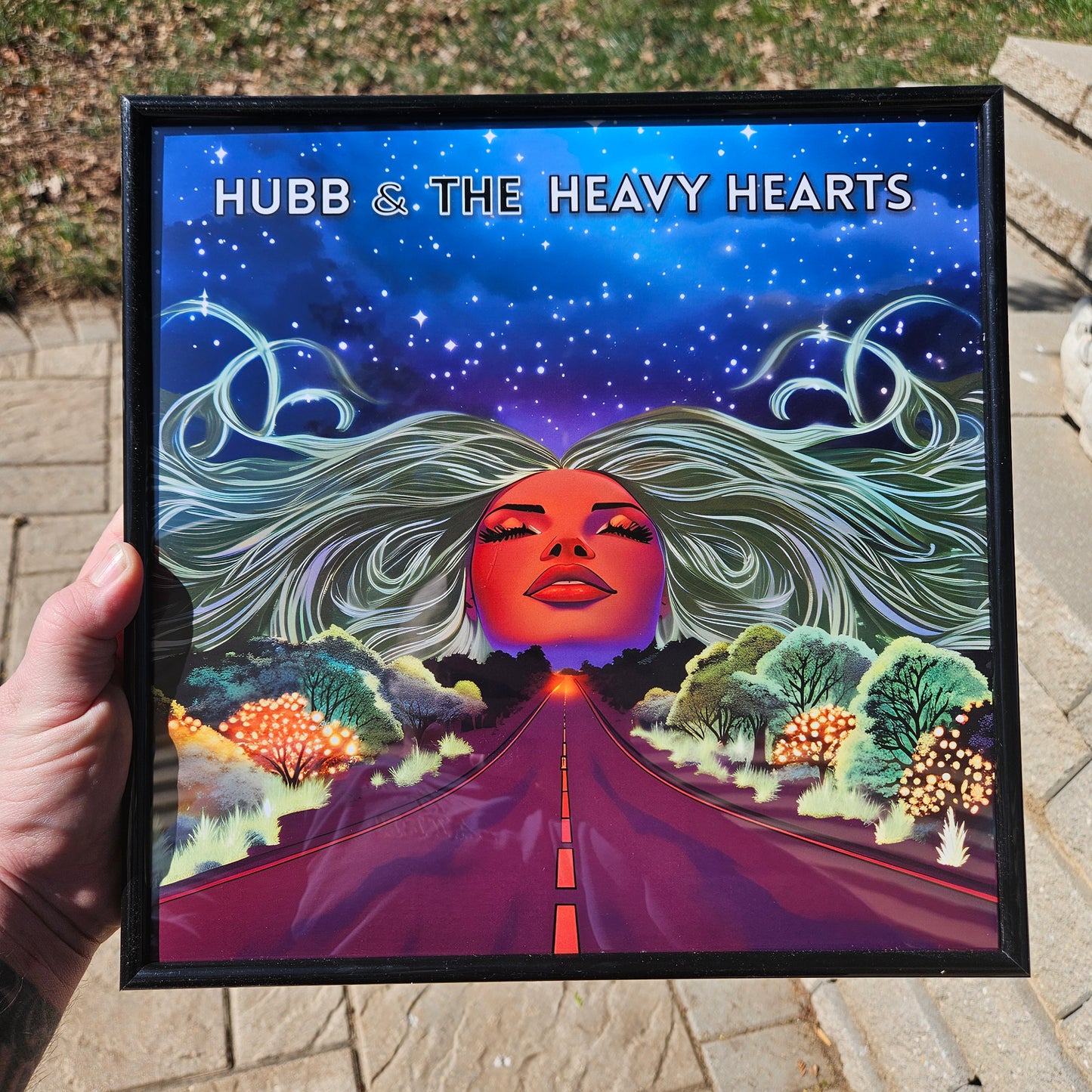 Framed "Hubb and the Heavy Hearts" Vinyl Album in 12.5" PVC Frame
